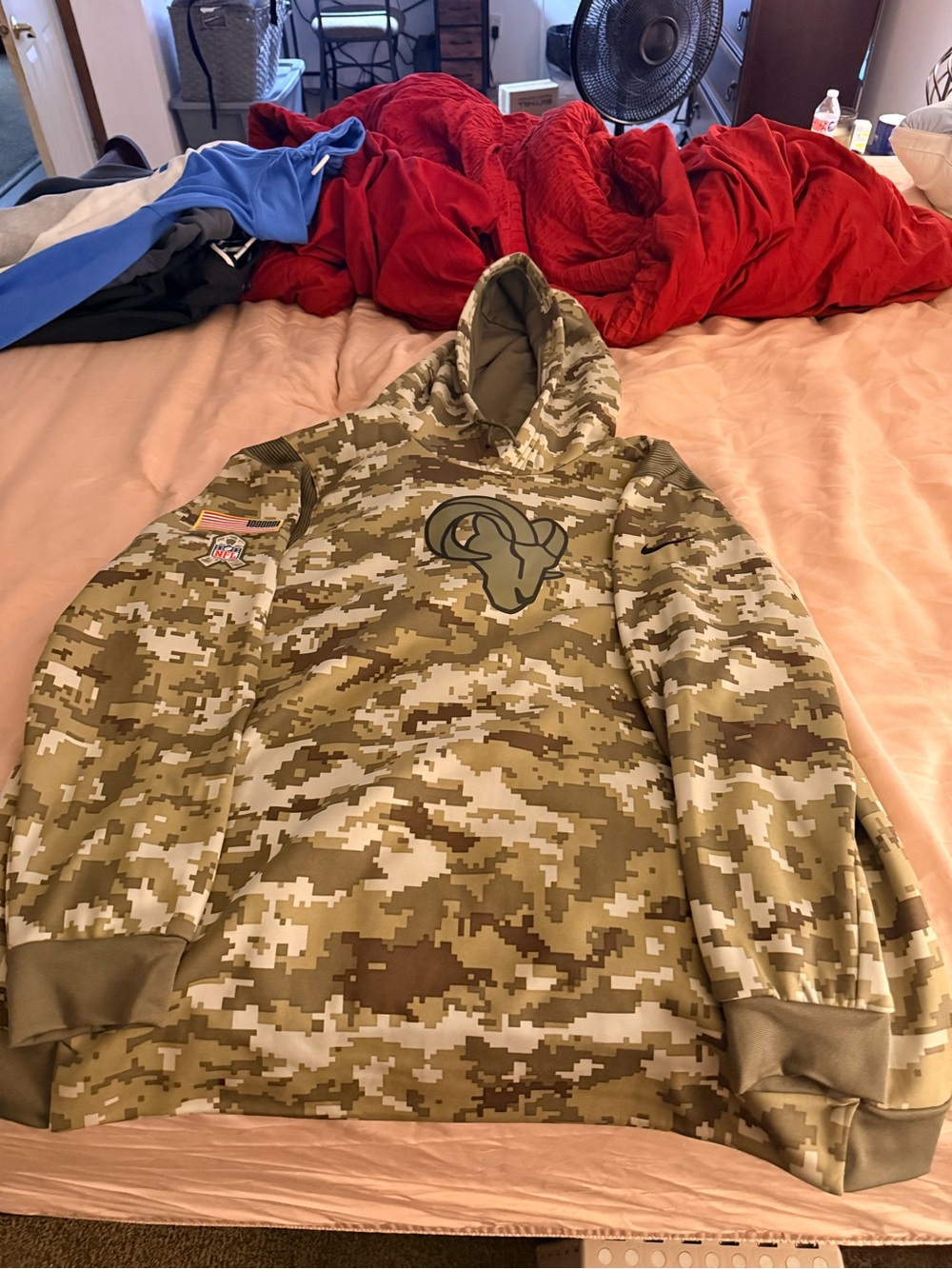 Nike Men's Digital Camo Pullover Hoodie in Olive Green and Tan